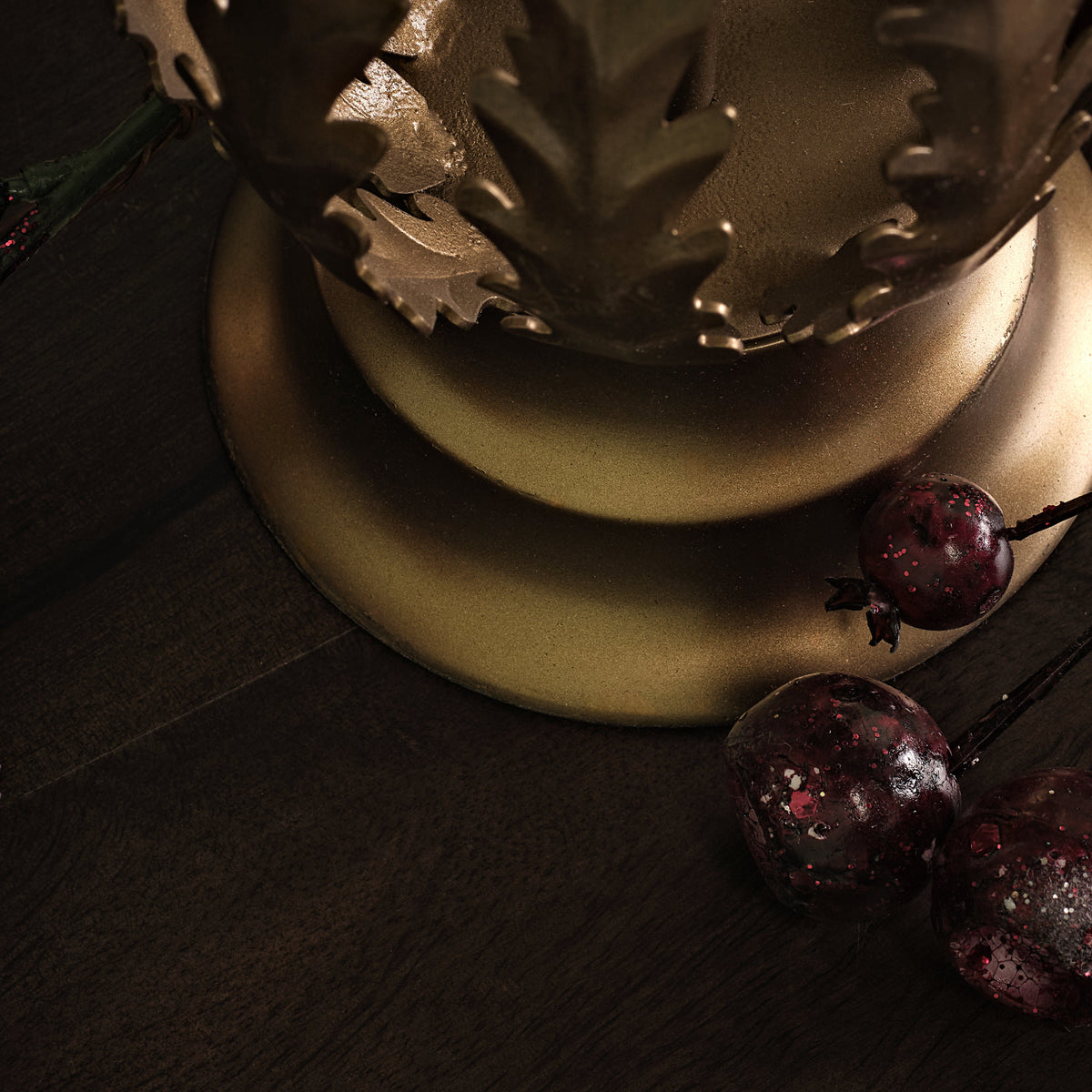 Alta 20cm Metal Candle Holder - Heritage Gold