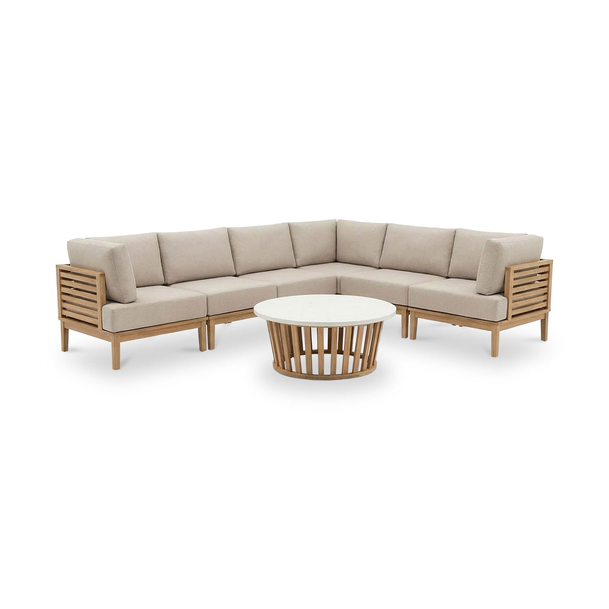 Amira 6 Seater Corner Lounging Set with Coffee Table