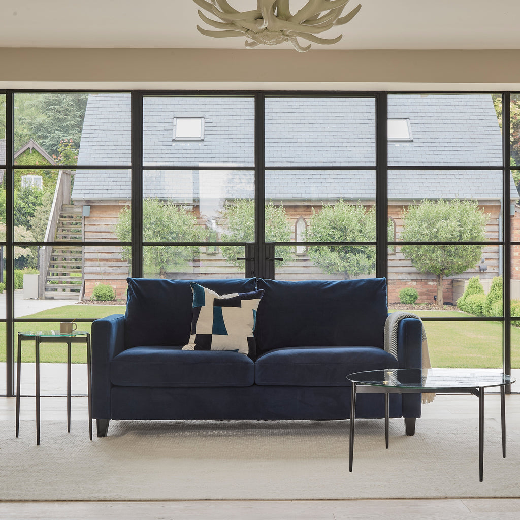 OUTLET - Oscar Glass Coffee Table - Black Legs