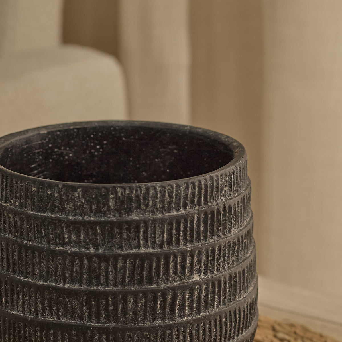 Abala Rustic Grey Cement Plant Pot