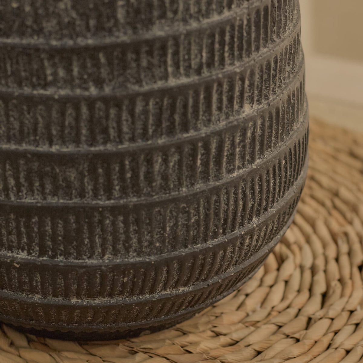 Abala Rustic Grey Cement Plant Pot