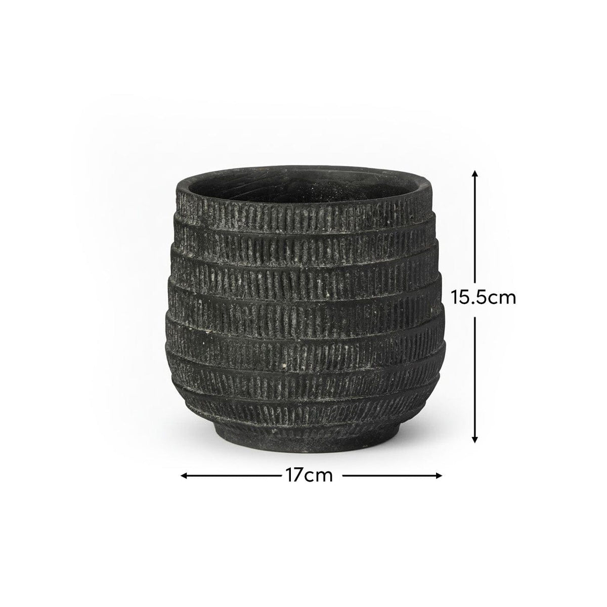 Abala Rustic Grey Cement Plant Pot