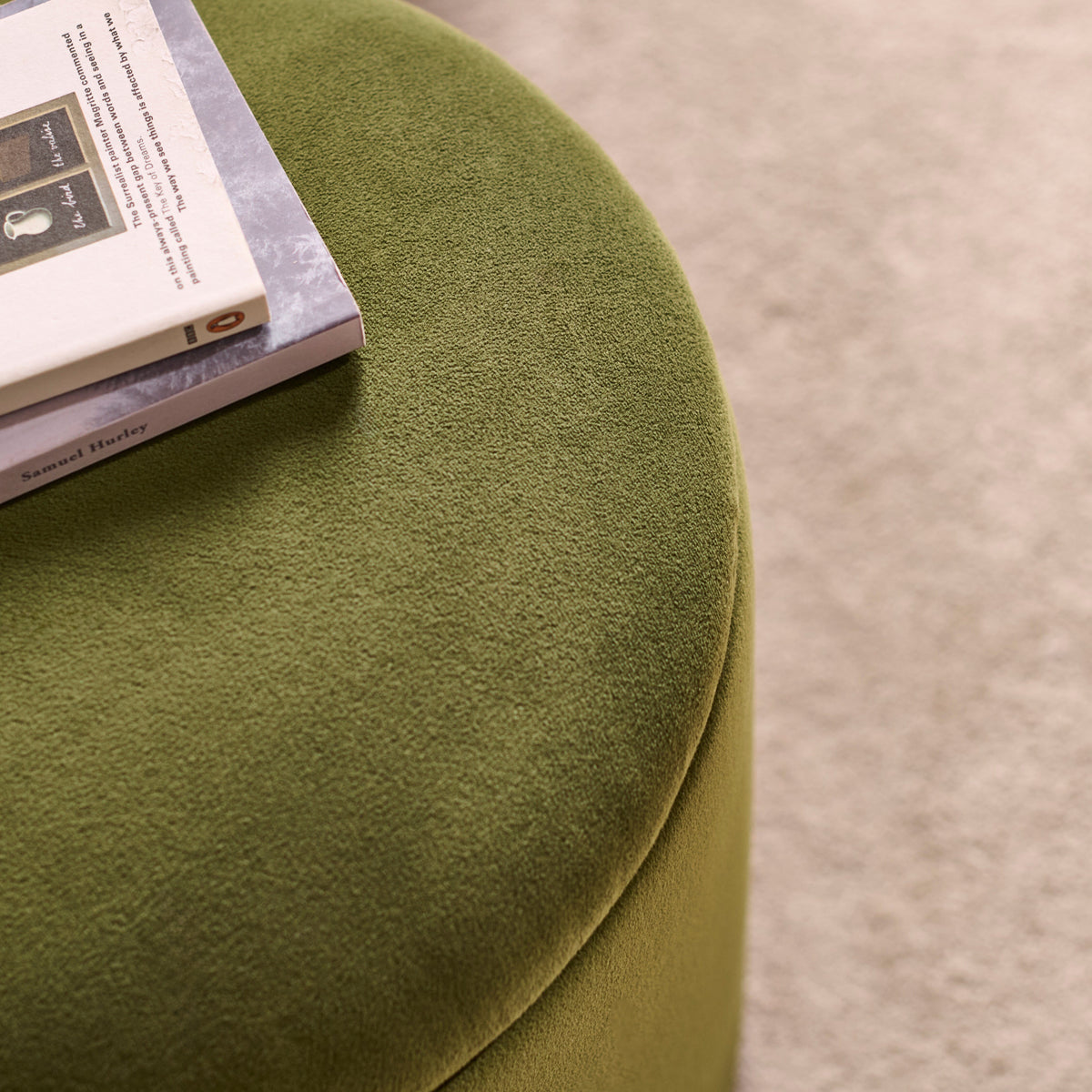 Abigail Storage Pouffe/Footstool - Fern Green
