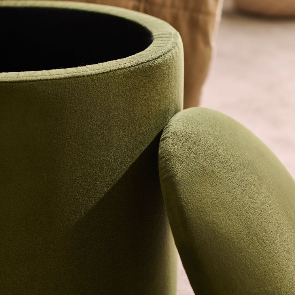 Abigail Storage Pouffe/Footstool - Fern Green