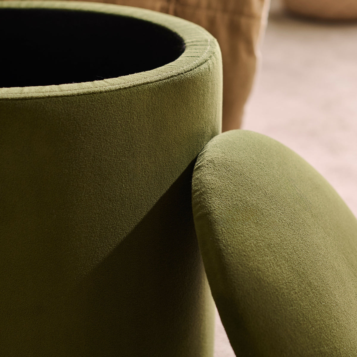 Abigail Storage Pouffe/Footstool - Fern Green