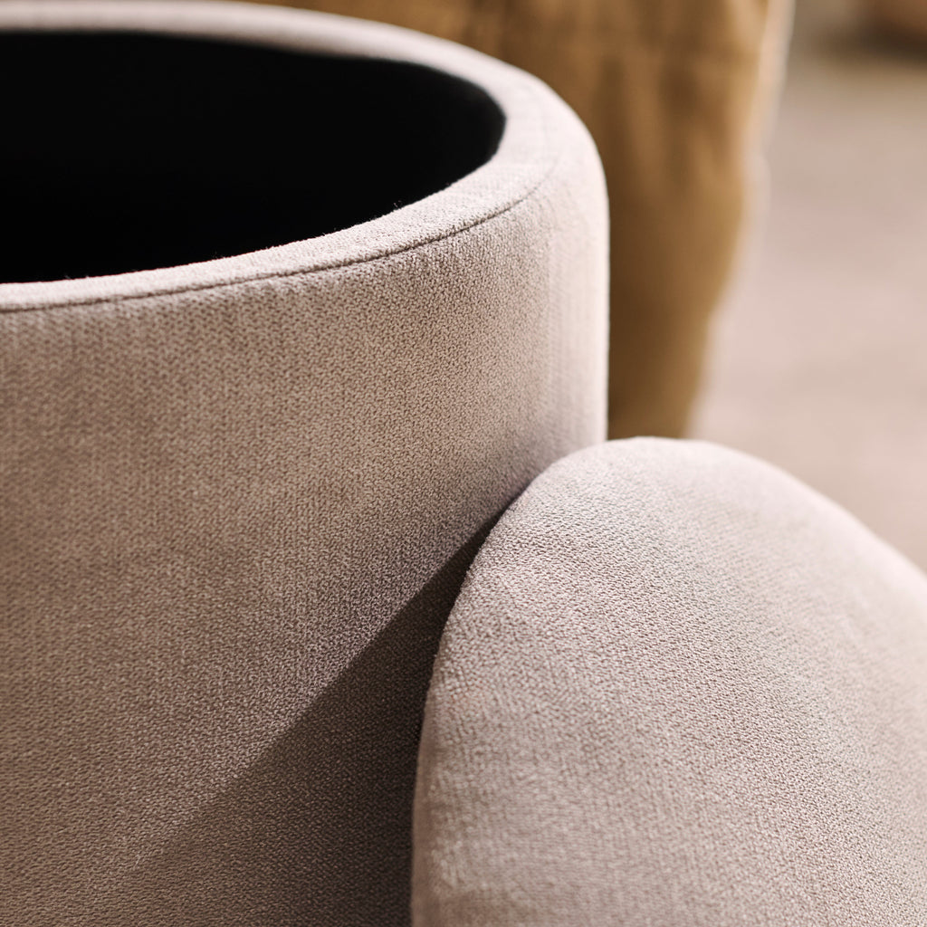 Abigail Storage Pouffe/Footstool - Soft Beige
