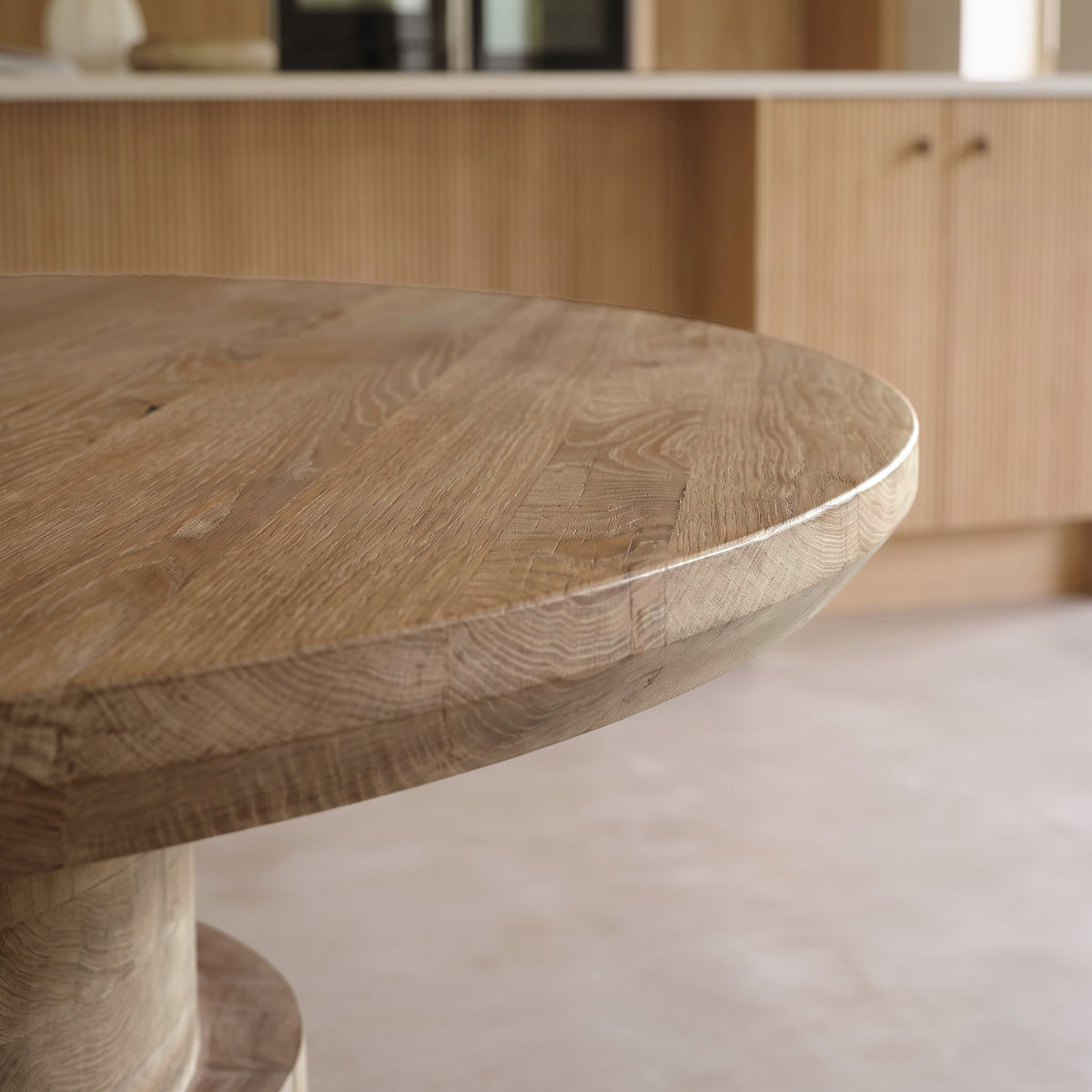 Adam 135cm Almond Brown Round Dining Table