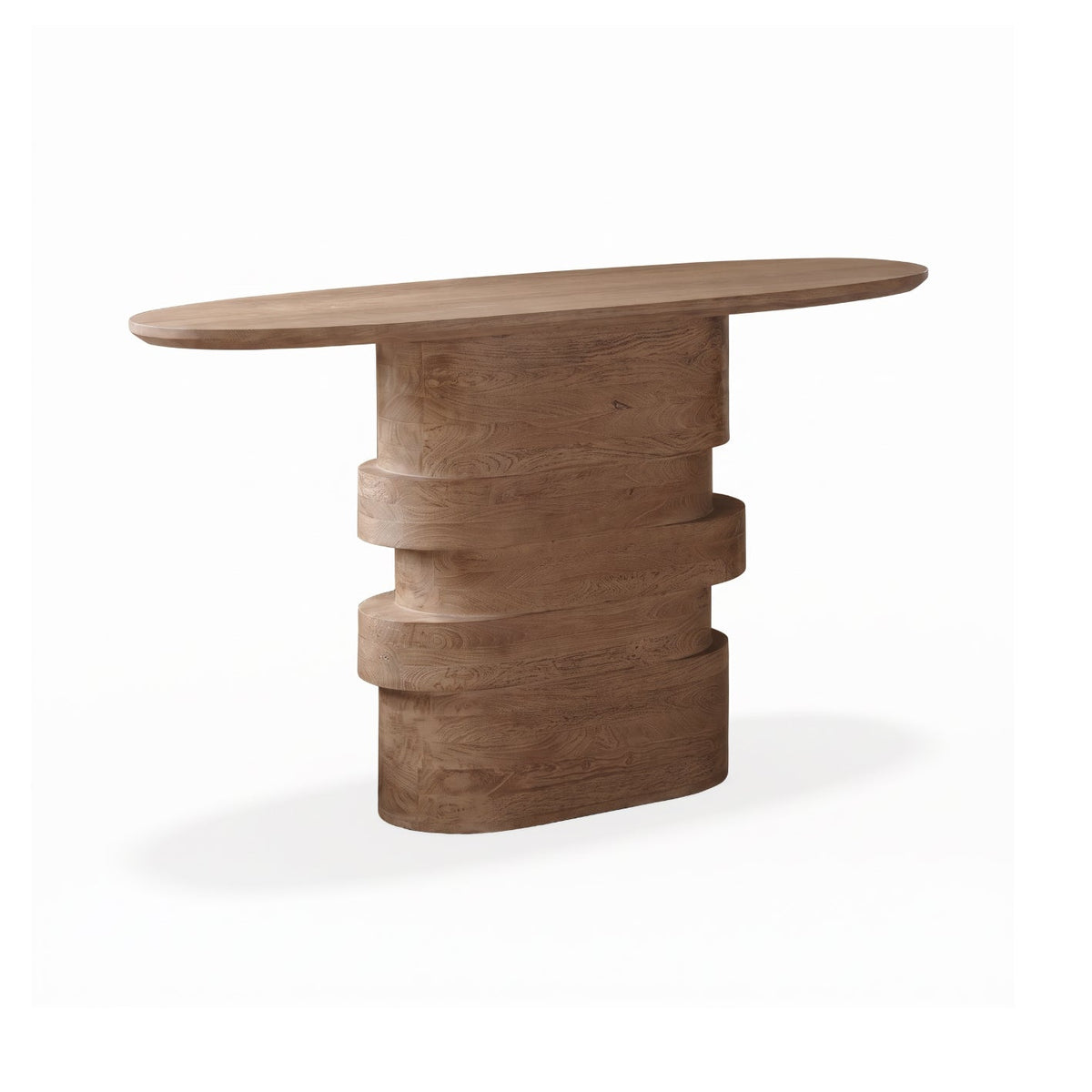 Adam 140cm Almond Brown Oval Console Table