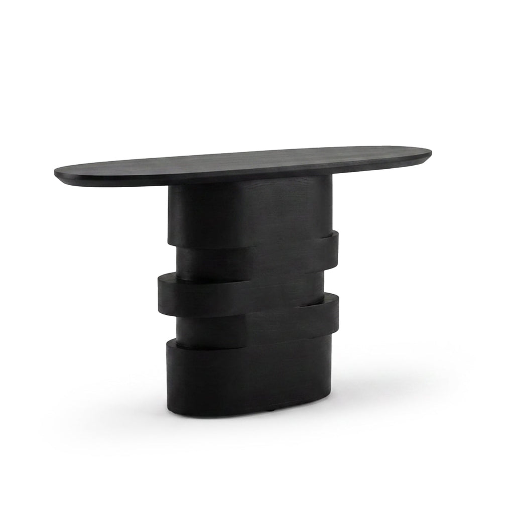 Adam 140cm Jet Black Oval Console Table