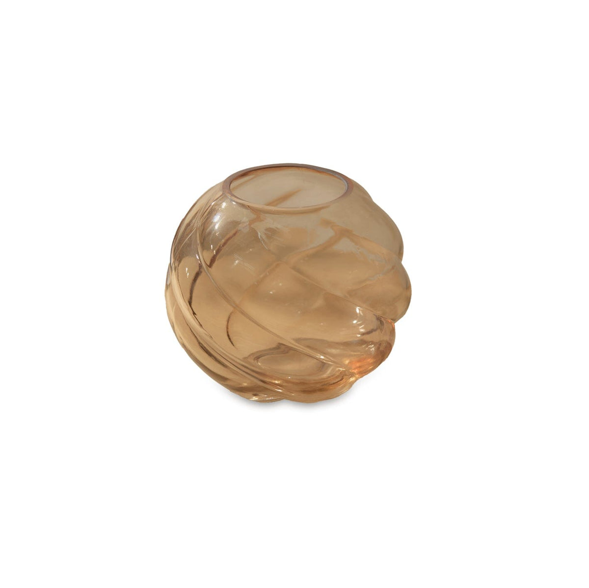 Adria 13cm Glass Vase - Champagne