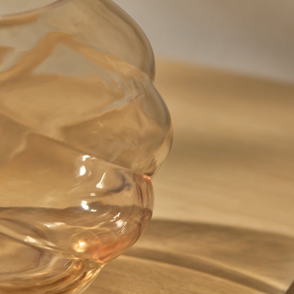 Adria 13cm Glass Vase - Champagne