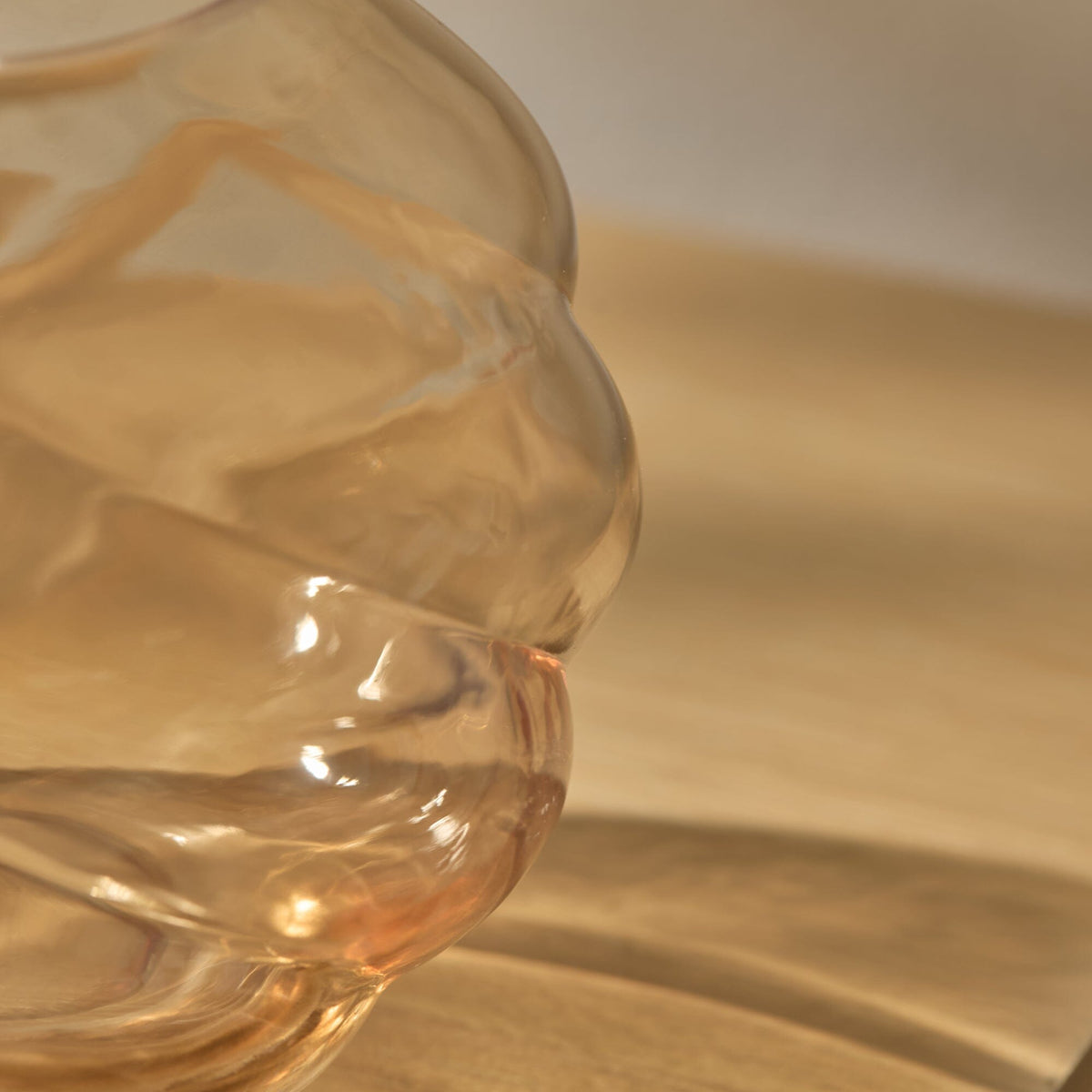 Adria 13cm Glass Vase - Champagne