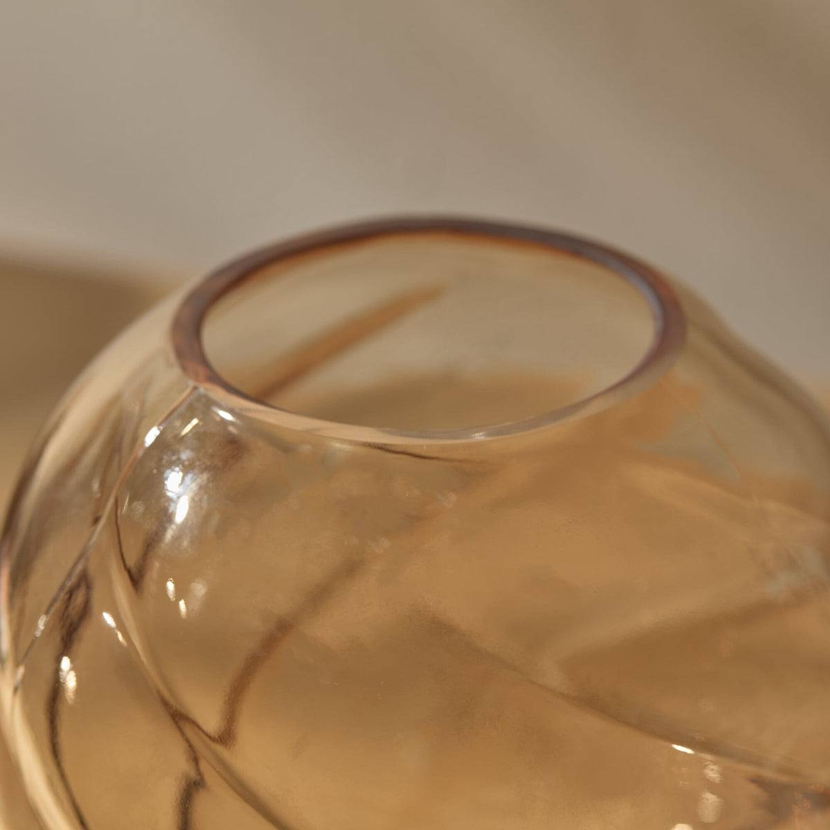 Adria 13cm Glass Vase - Champagne