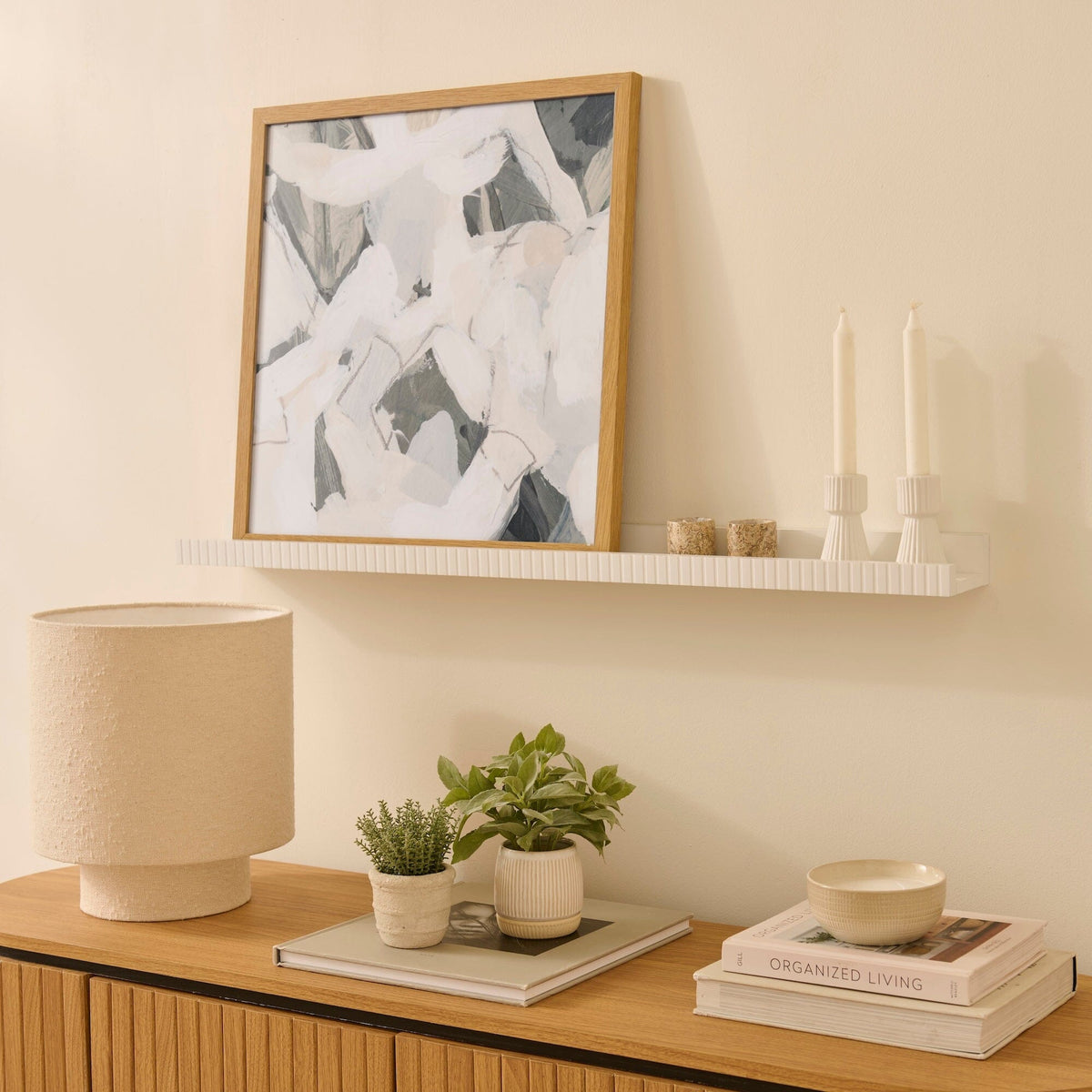 Alba 100cm Picture Ledge - White