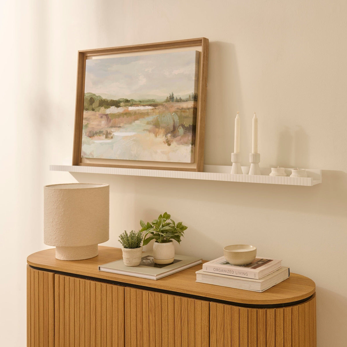 Alba 150cm Picture Ledge - White