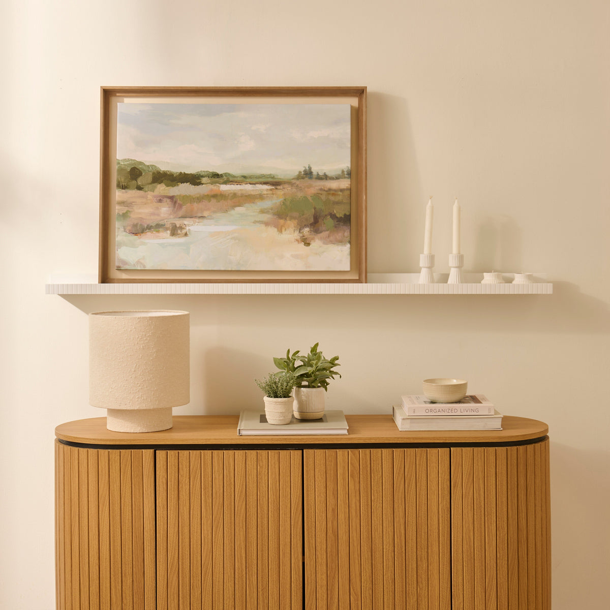 Alba 150cm Picture Ledge - White