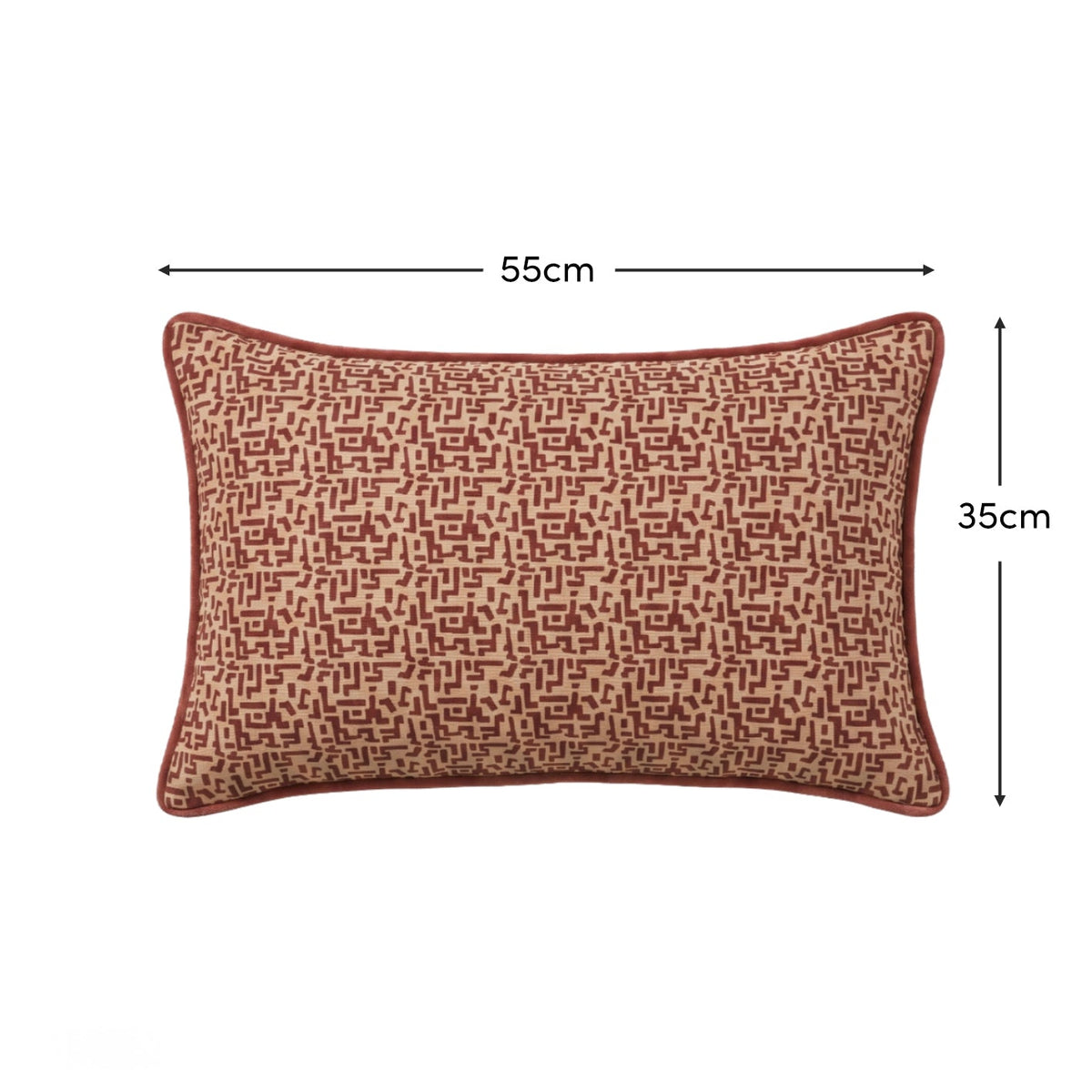Aldeburgh 35x55cm Cushion Cover - Russet Red Abstract