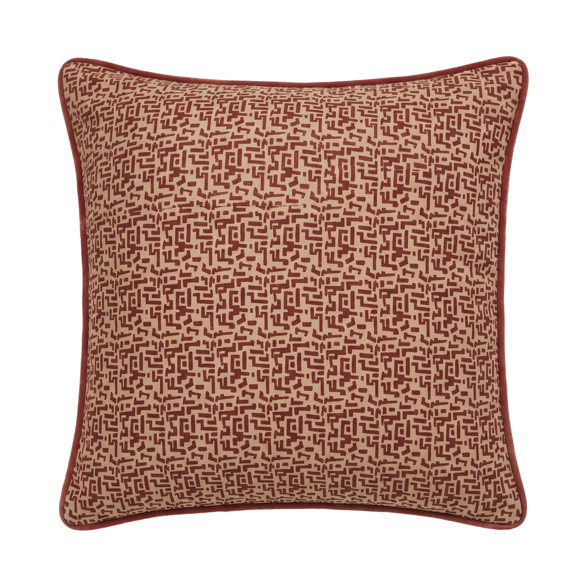 Aldeburgh 57x57cm Cushion Cover - Russet Red Abstract