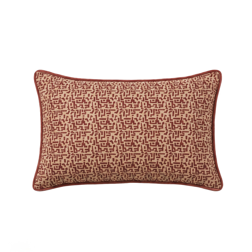Aldeburgh 35x55cm Cushion Cover - Russet Red Abstract