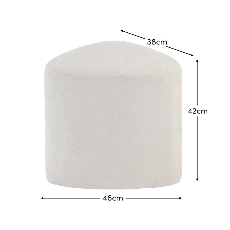 Alder Footstool - Ivory