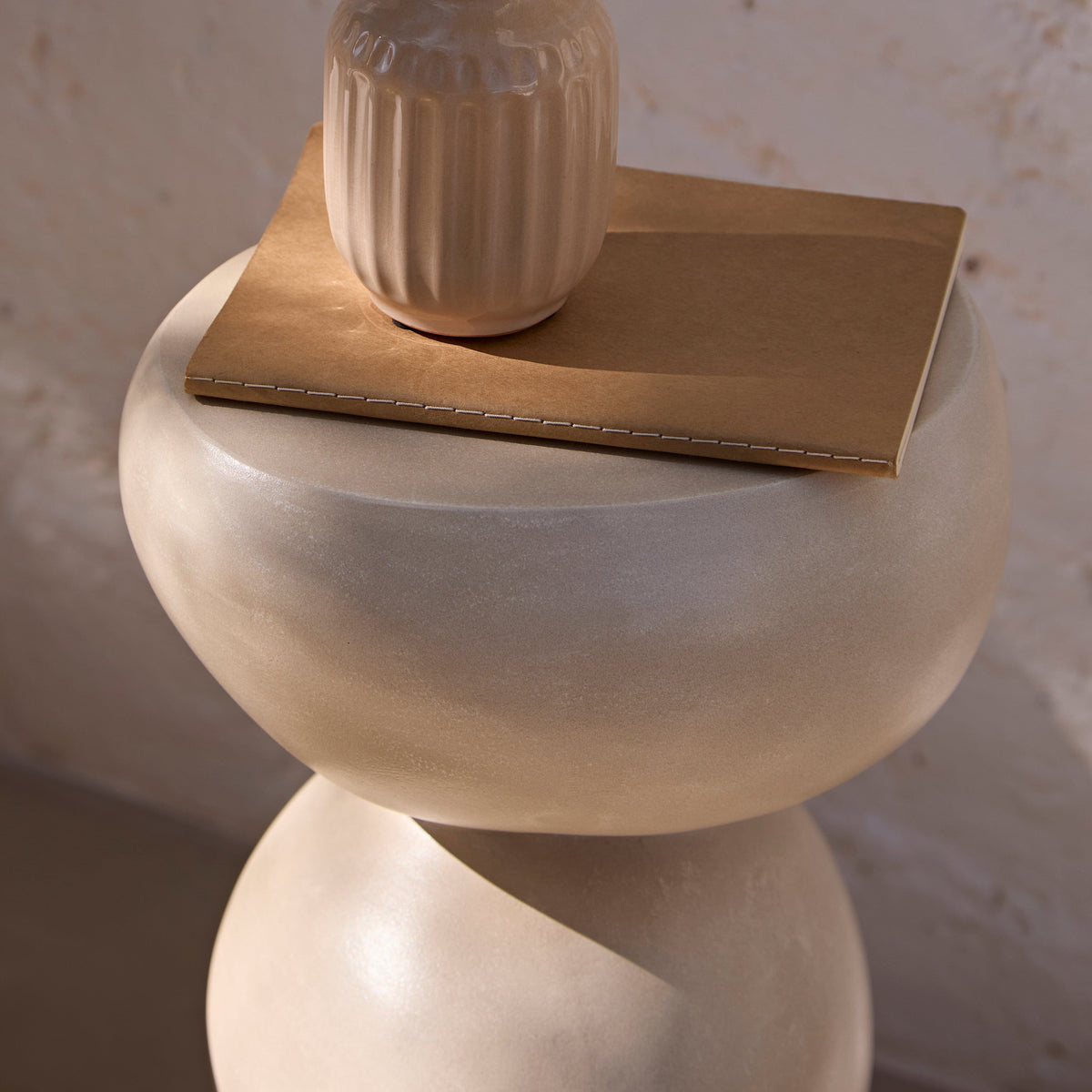 Alder 29cm Concrete Garden Side Table - Sand