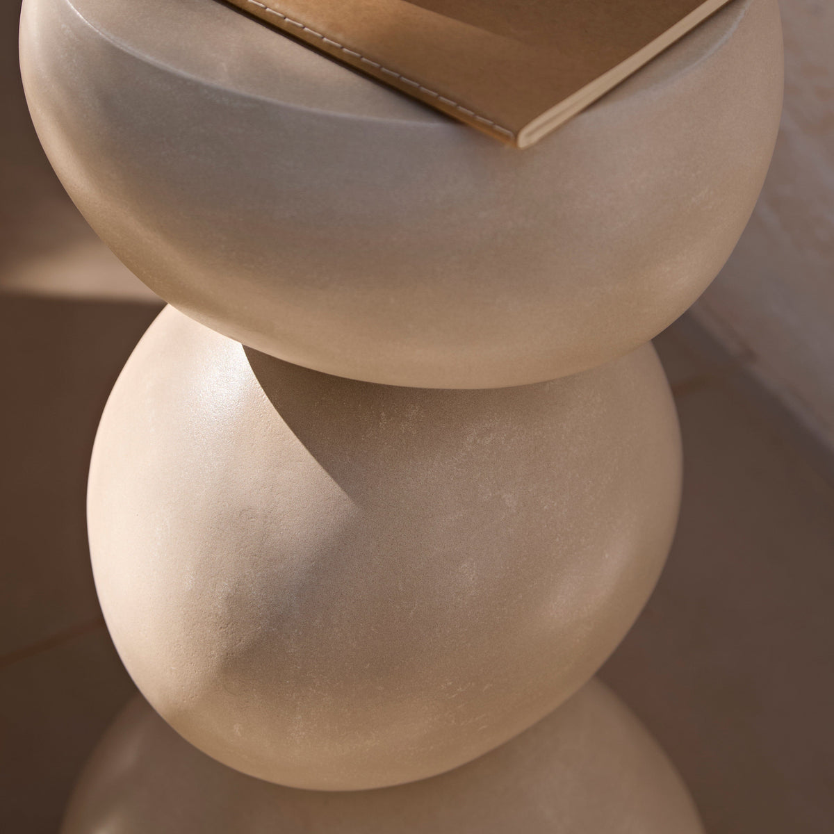 Alder 29cm Concrete Garden Side Table - Sand