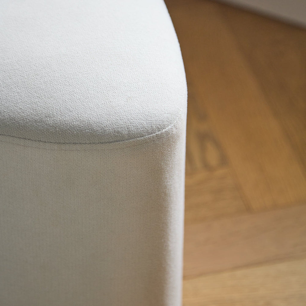 Alder Footstool - Ivory