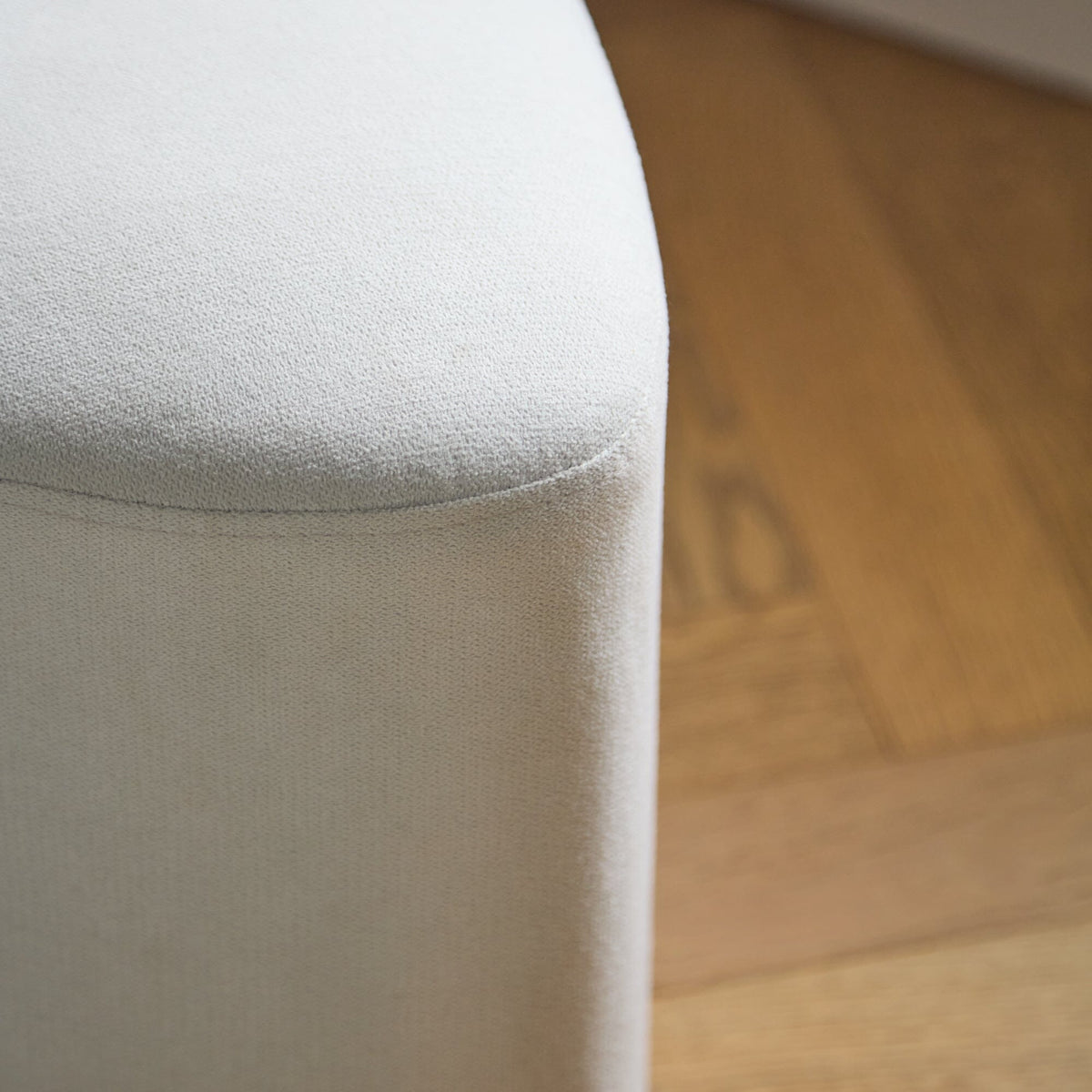 Alder Footstool - Ivory