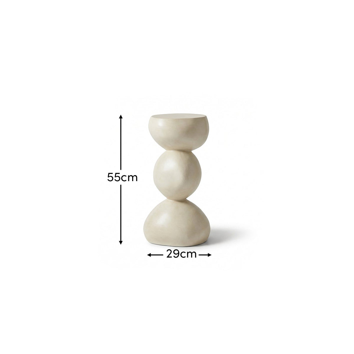 Alder 29cm Concrete Round Side Table - Sand