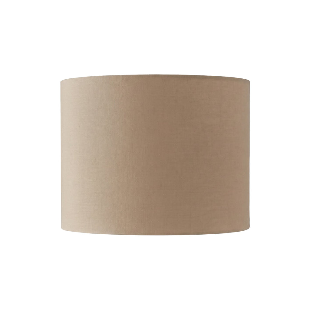 Alderton 18cm Cotton Drum Lamp Shade - Taupe