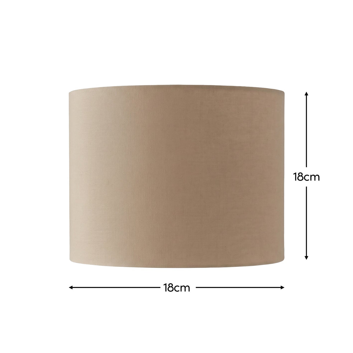 Alderton 18cm Cotton Drum Lamp Shade - Taupe