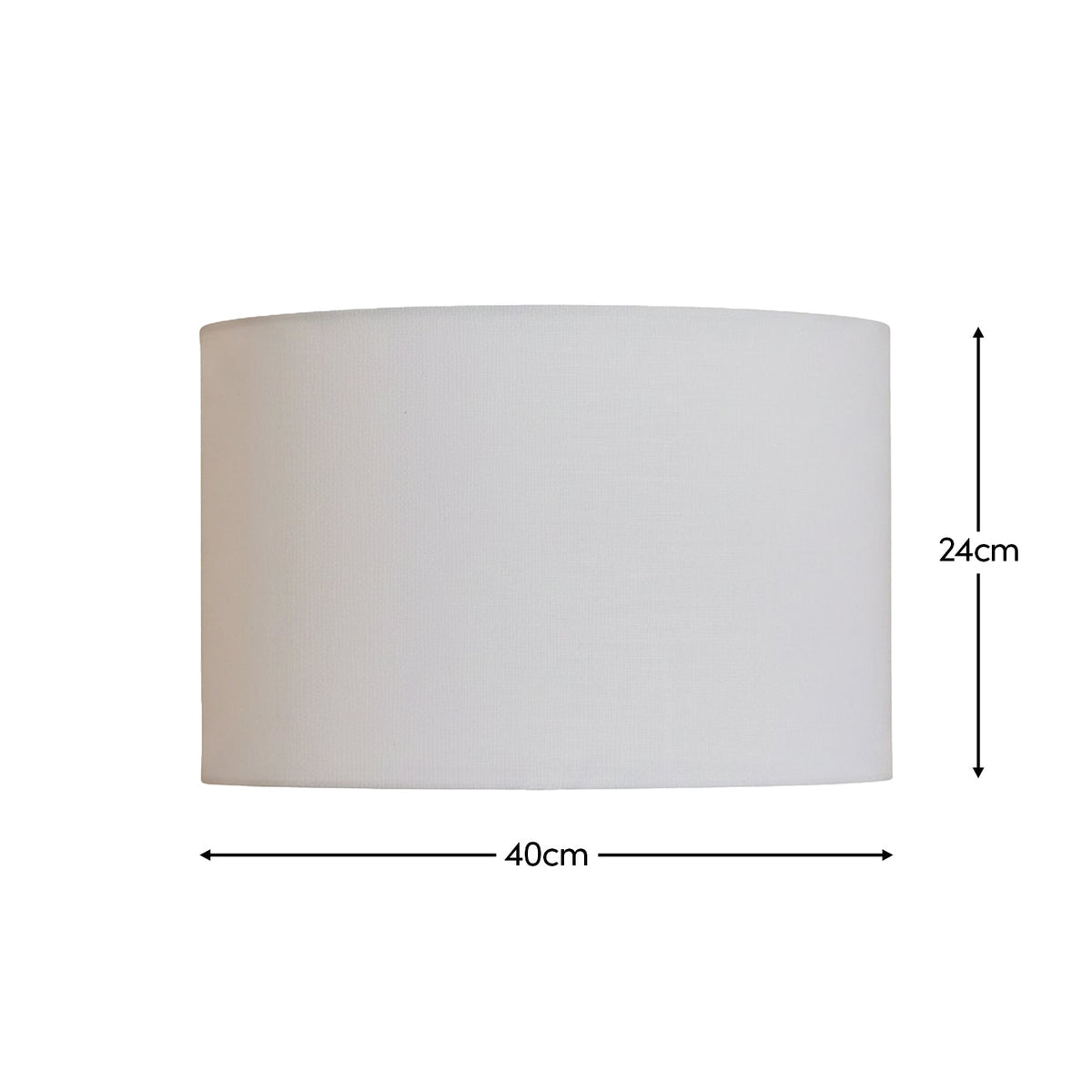 Alderton 40cm Cotton Lamp Shade - Snow White