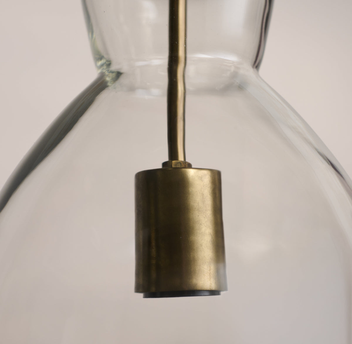 Aldsworth 37cm Glass Pendant Light - Gold with Clear Glass