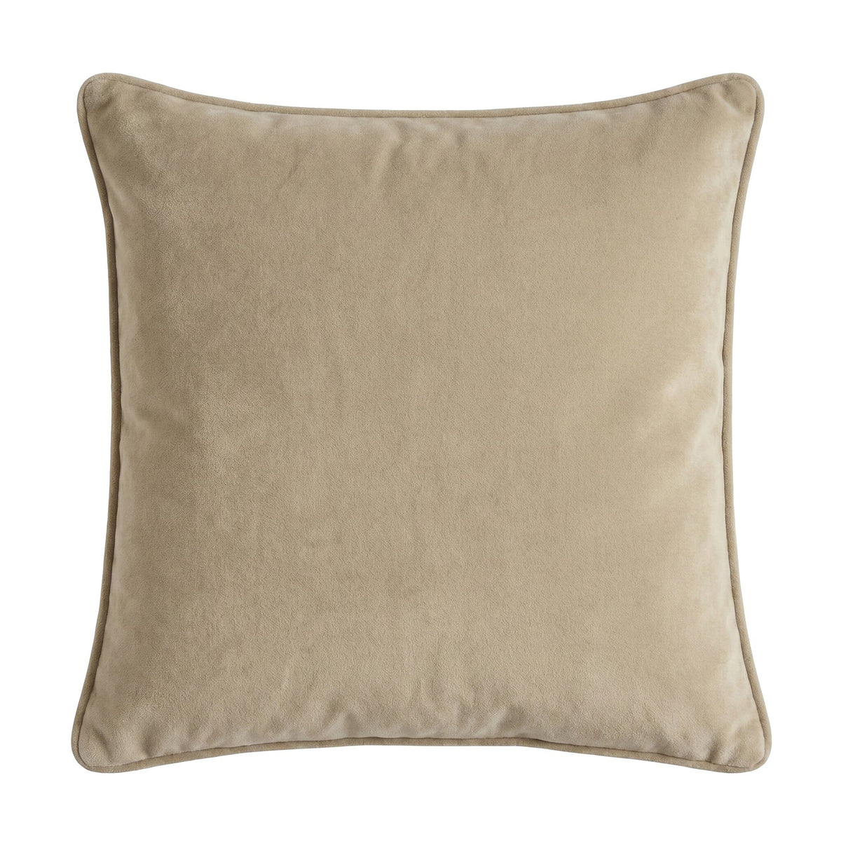 Alford 45x45cm Velvet Piped Edge Scatter Cushion Cover - Clay
