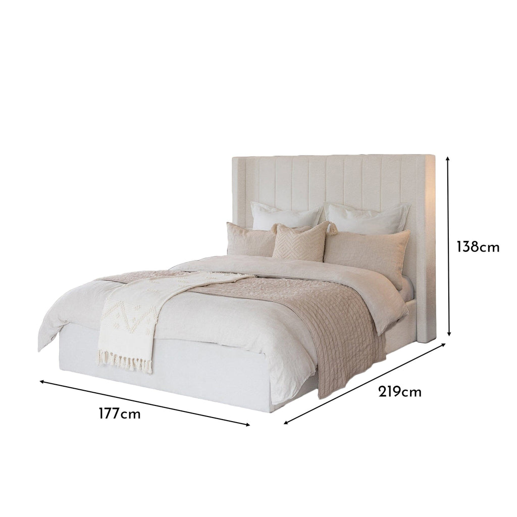 Outlet - Alice King Ottoman Bed - Boucle