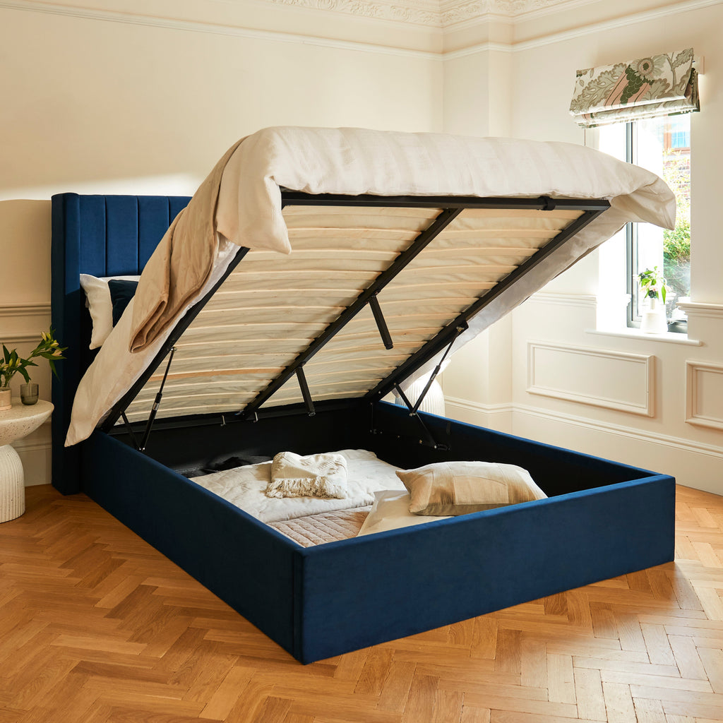 Outlet - Alice King Ottoman Bed - Ink