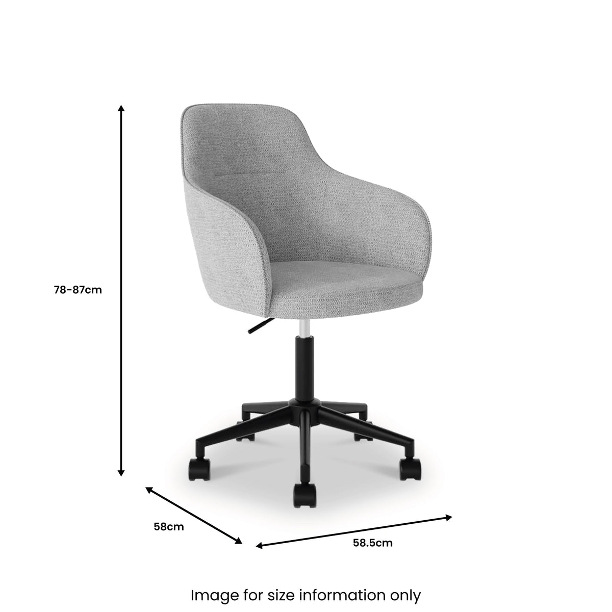 Koble Alma Height Adjustable Swivel Office Chair