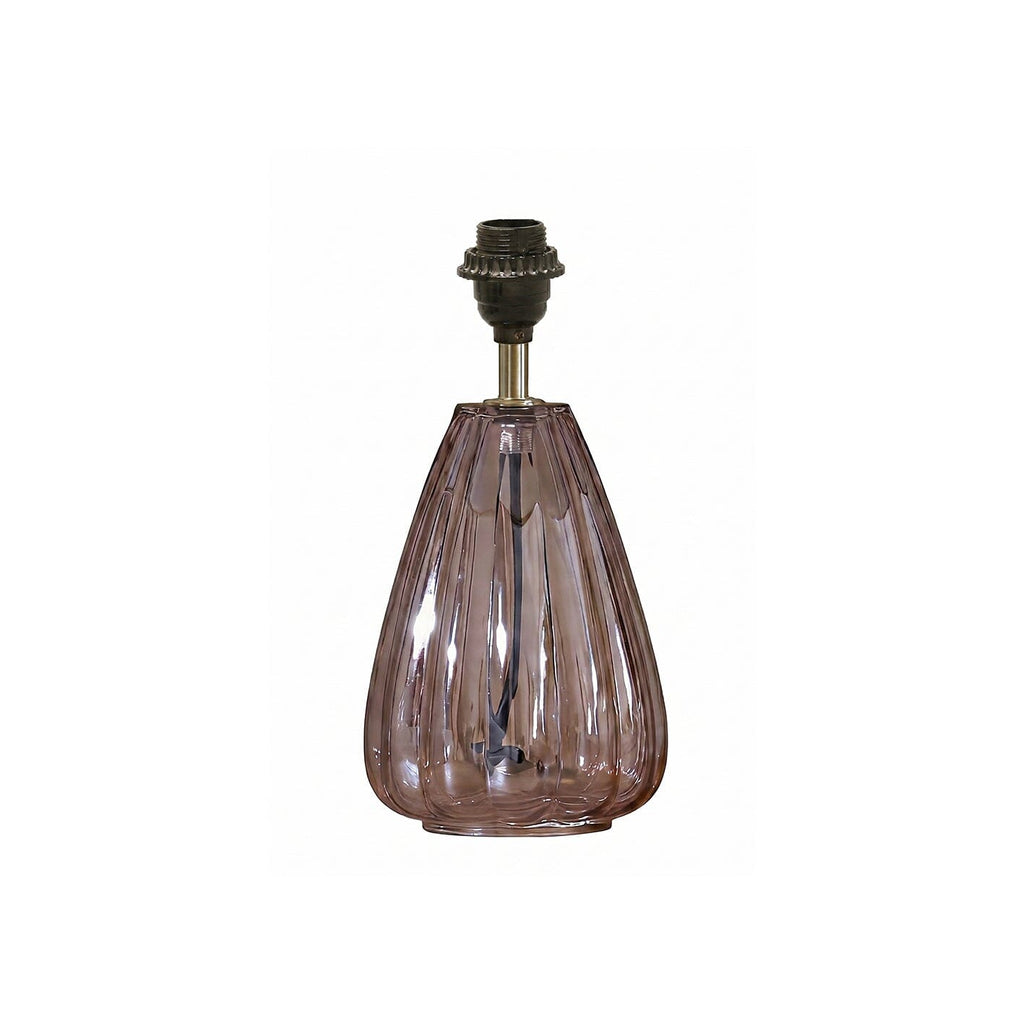 Alma 23cm Glass Lamp Base - Smoke Grey