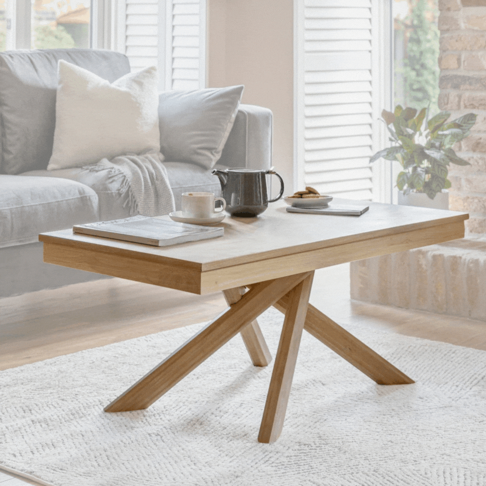 Amelia Whitewash Oak Coffee Table