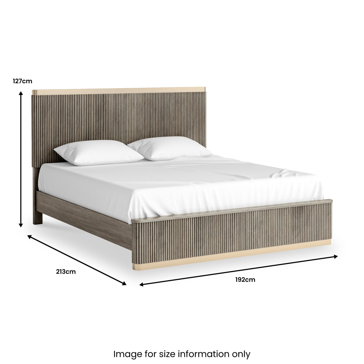 Amelie Grey Fluted Bed