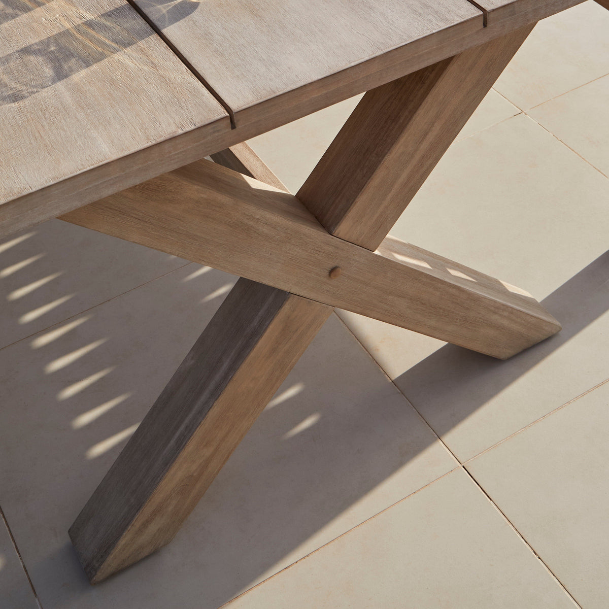 Charlotte Wooden Garden Table - Whitewash Acacia