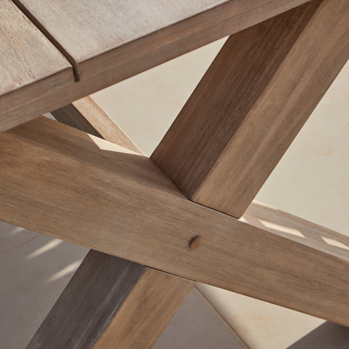 Charlotte Wooden Garden Table - Whitewash Acacia