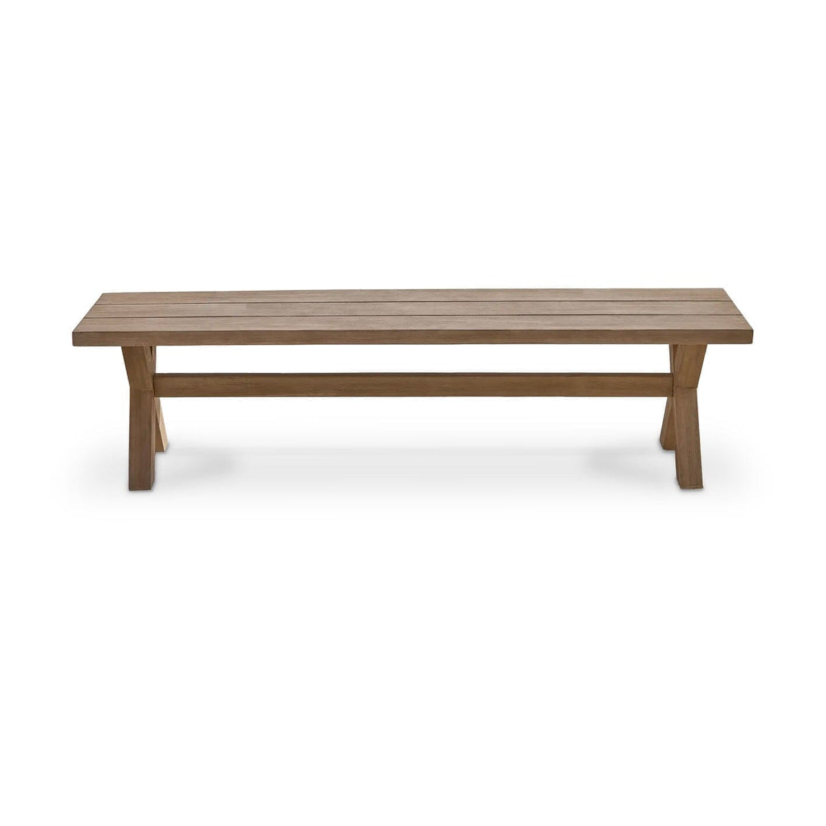 Charlotte 6 Seater Wooden Garden Dining Set with 4 Imani Dining Chairs & Charlotte Bench - Whitewash