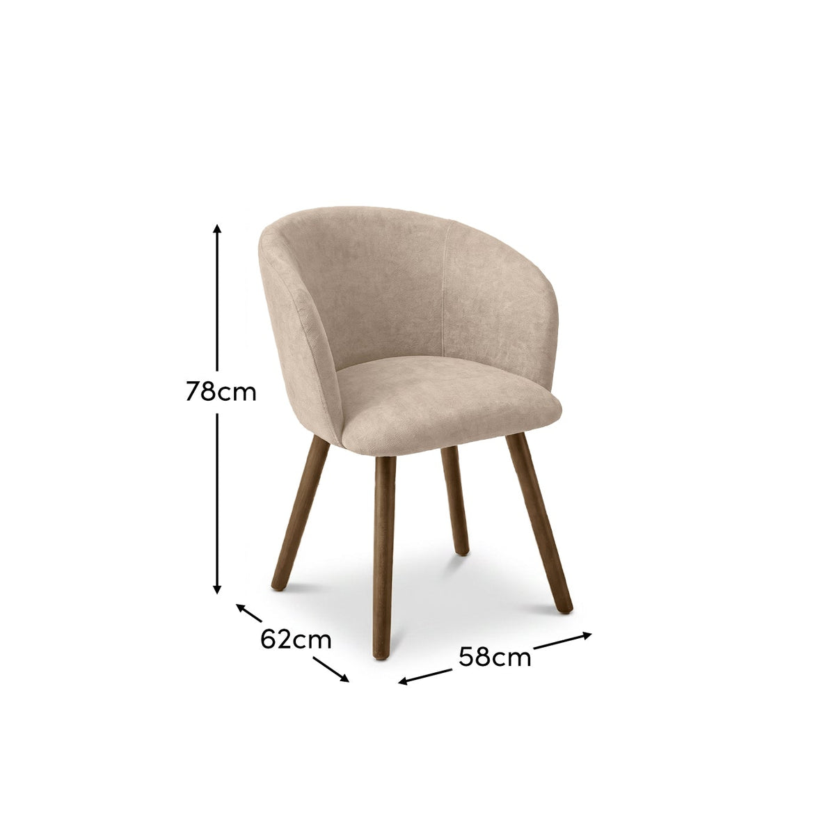 Adam 240cm Almond Brown Oval Dining Table Set - 8 Seater - Archer Soft Beige Dining Chairs - Almond Brown Legs