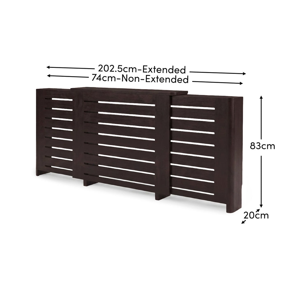 Asha Adjustable Radiator Cover - Coffee Brown