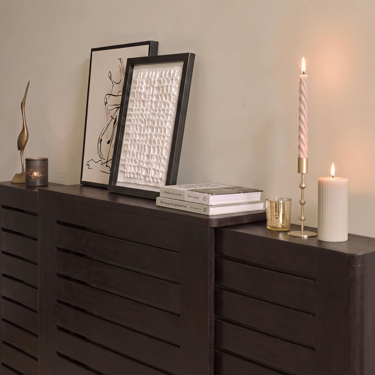 Asha Adjustable Radiator Cover - Coffee Brown