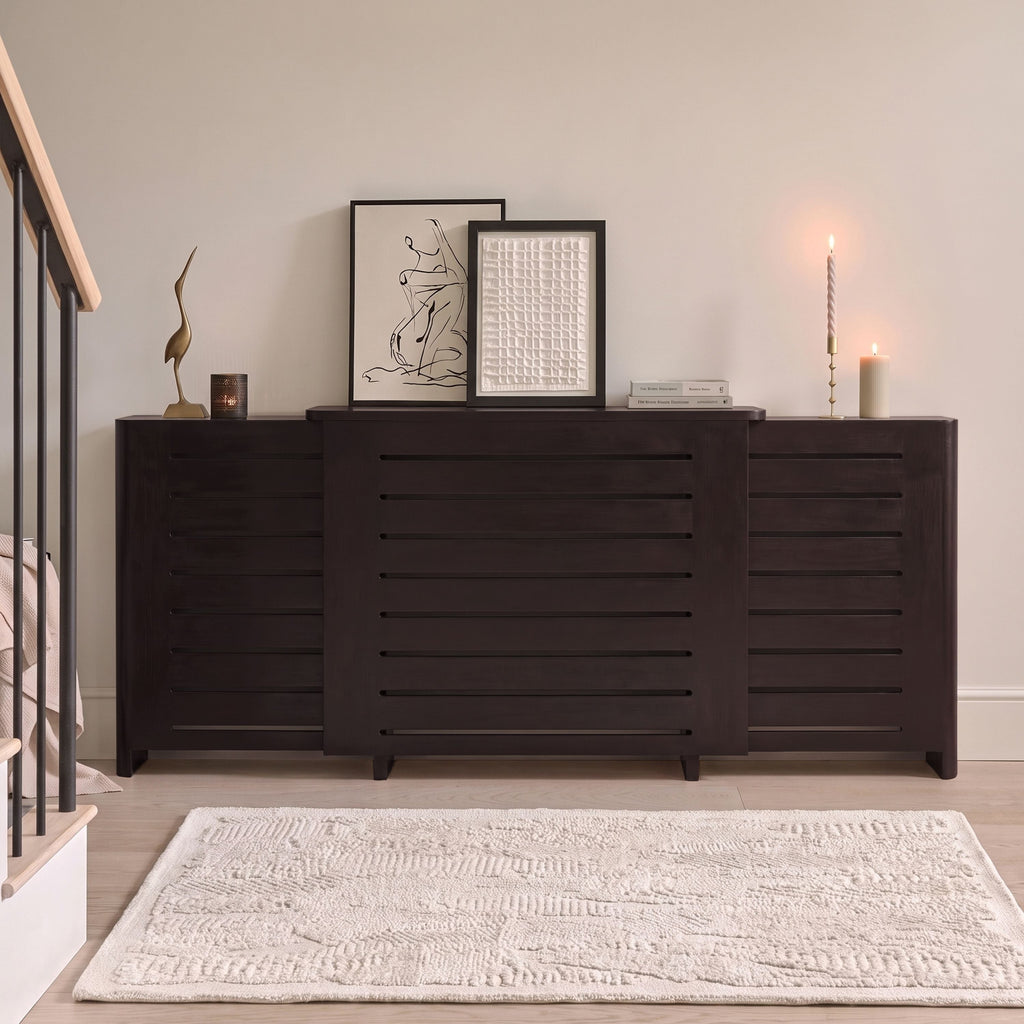 Asha Adjustable Radiator Cover - Coffee Brown