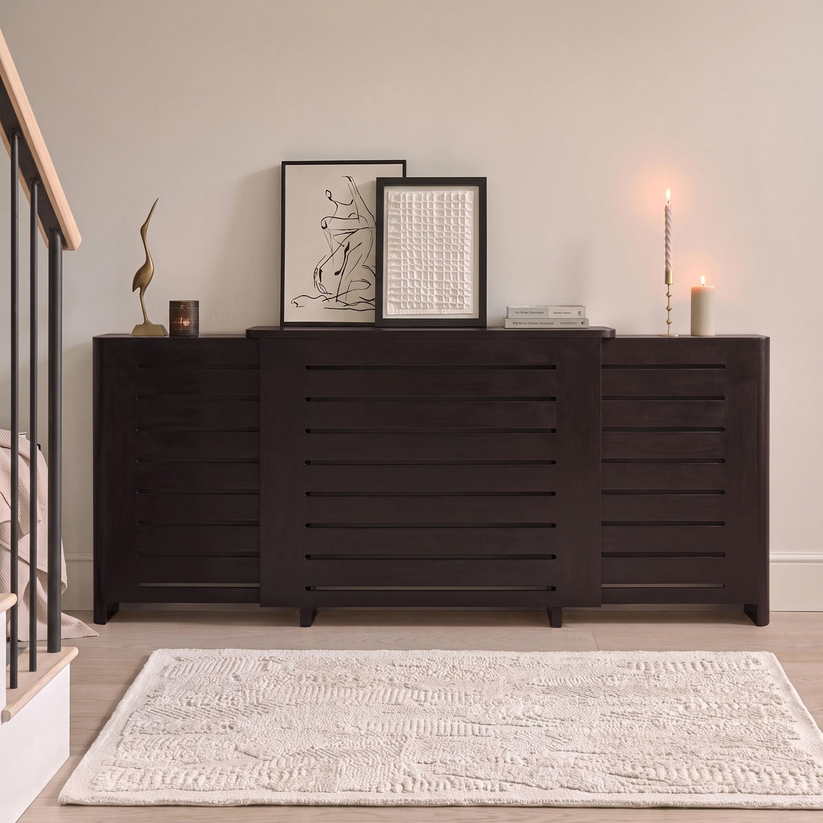Asha Adjustable Radiator Cover - Coffee Brown