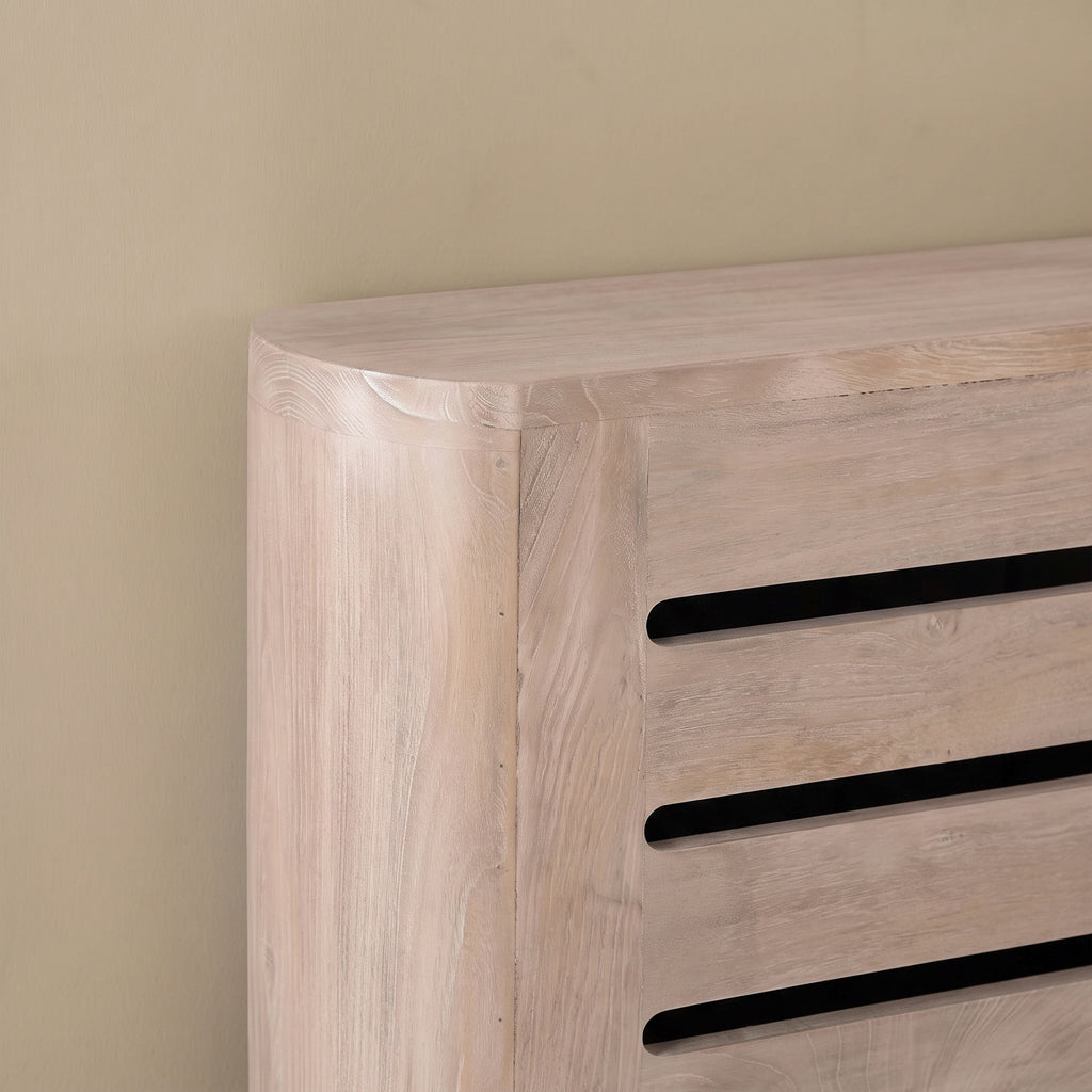 Asha Small Radiator Cover - Chalked Mango Wood