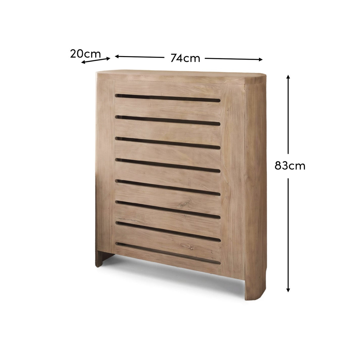 Asha Small Radiator Cover - Chalked Mango Wood